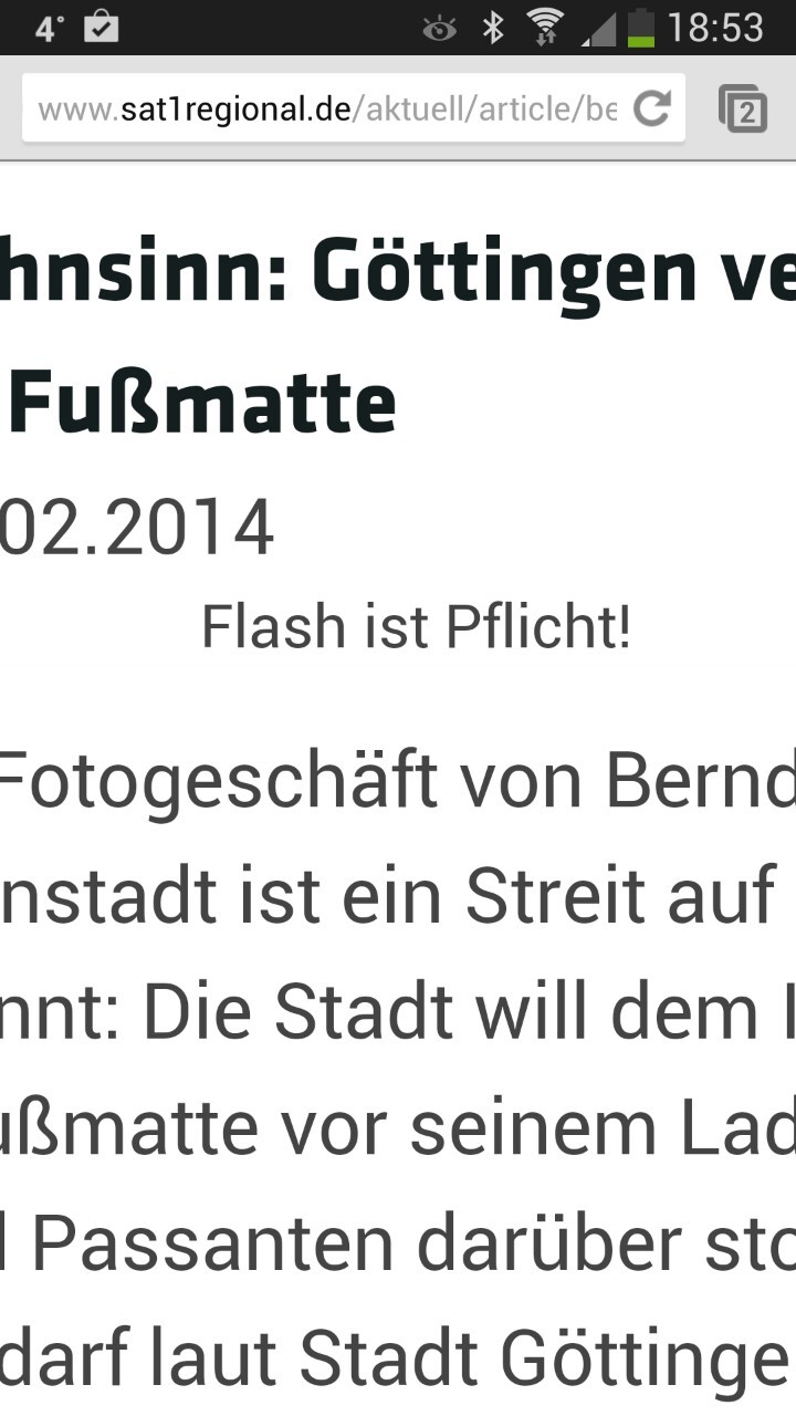 flash ist pflicht